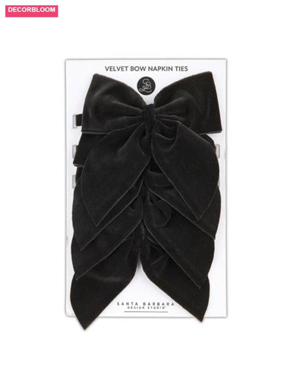 Velvet Napkin Rings Bow Ties Set of 4 Dinner Napkin Holders 5 Inch